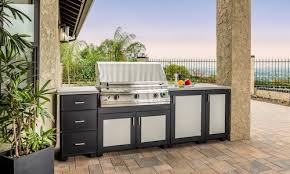 A diy outdoor kitchen with a kitchen island can be customized to fit any space. Article Outdoor Grill Island Kits Expand Lifestyle Benefits Without Construction Hassles