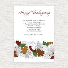 Thanksgiving Invite Printable Fall Leaves Autumn Modern