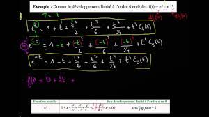 dl4(0) de f(x) = exp(x) - exp(-x) : b) développement limité de la  différence - Bienvenue sur le site Math En Vidéo