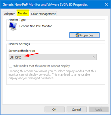 how to change monitor refresh rate in