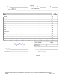 Printable Travel Expense Report Download Them Or Print