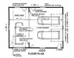 2 Car Garage Plan With One Story