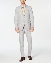 Mens Slim Fit Light Gray Suit