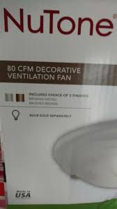 Broan Nutone 80 Cfm Ceiling Bathroom