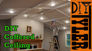 diy coffered ceiling build diytyler