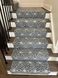 a winter inspired stair runner rug