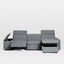 enzo 3 piece reclining chaise sectional