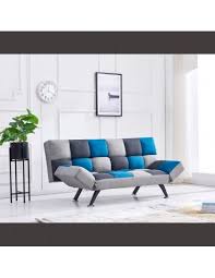 milburn sofa bed teal grey patchwork