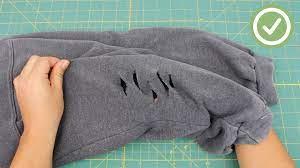 The knit of sweatshirt fabric allows it to be cut without the need to finish the edges with sewing. 4 Ways To Cut A Sweatshirt Wikihow