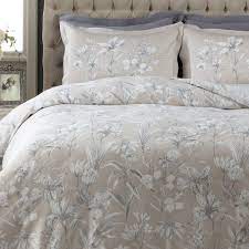Beige And Gray Double Bedspread Set