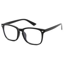 Black Horn Rimmed Frame Blue Light Blocker Glasses