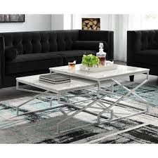 Coffee Table With Natural Marble Top