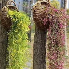Fake Flower Hanging Basket