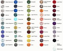 Swarovski Crystal Color Charts Ma Me Jewelry