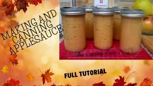 making and canning homemade applesauce