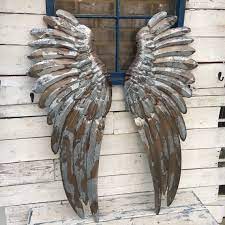 Galvanized Metal Angel Wings