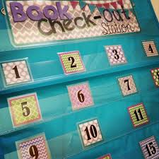Book Check Out Station Free Pocket Chart Cards Mrs