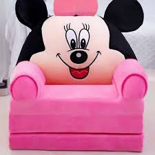 2 in1 mickey baby sofa and bed pink