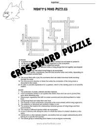Shark Crossword Puzzle Educational