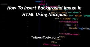 how to insert background image in html