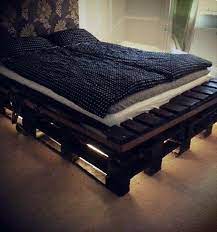 diy bed frame from euro pallets