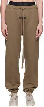 fear of essentials brown drawstring lounge pants