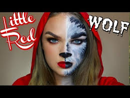 half little red half wolf makeup