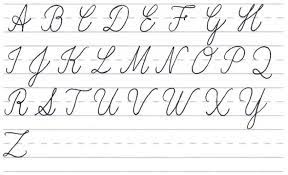 in cursive script