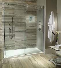 solid surface shower pan or tiled