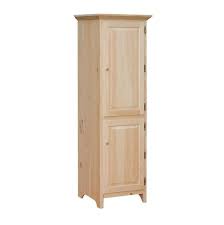 small two door pine pantry cabinet