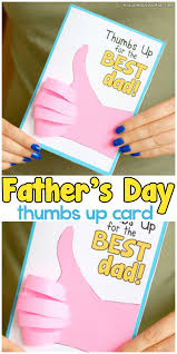 Making father's day cards is an easy but sincere way to send your father's day greetings. Father S Day Thumbs Up Card Easy Peasy And Fun