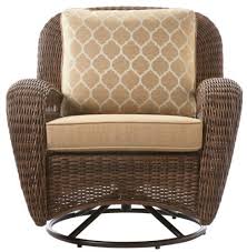 Outdoor Swivel Lounge Chair With Toffee