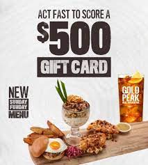 a 500 gift card could be yours get in