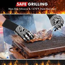 commercial chef heat resistant oven mitts with non slip grip grill gloves kitchen pot holders