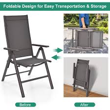 2 Pieces Patio Folding Dining Chairs
