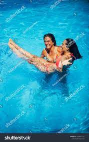 Two Lesbian Women Having Fun Swimming Stock Photo 1483657715 | Shutterstock