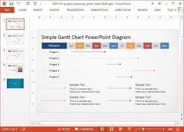 Simple Gantt Chart Powerpoint Template Project Management