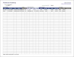 Excel Equipment Inventory Templates