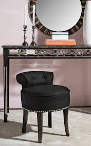 black round makeup vanity stool