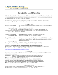 How To Cite Legal Materials