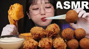 ASMR FRIED CHICKEN & CHEESE BALLS EATING SOUNDS MUKBANG | ENG SUB | Ae  Jeong ASMR - YouTube