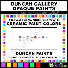 Duncan Ceramic Paint Color Chart