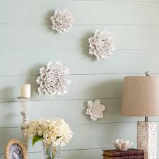 3d Flower Wall Hanging Decor Ceramic