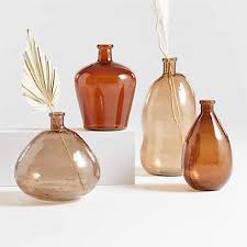 Amber Glass Vases Crate Barrel