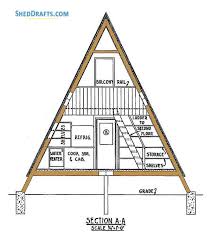 24 36 a frame cabin shed plans