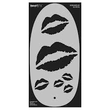 kisses makeup stencil stencil 1