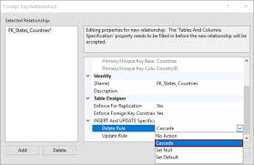 update cascade in sql server foreign key