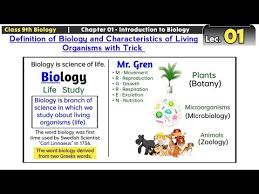 definition of biology characteristics