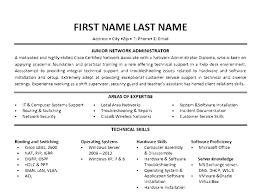 System Administrator Resume Network Sample Of Co Windows