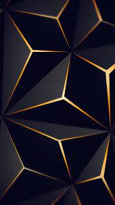 Triangle Solid Black Gold 4k Hd